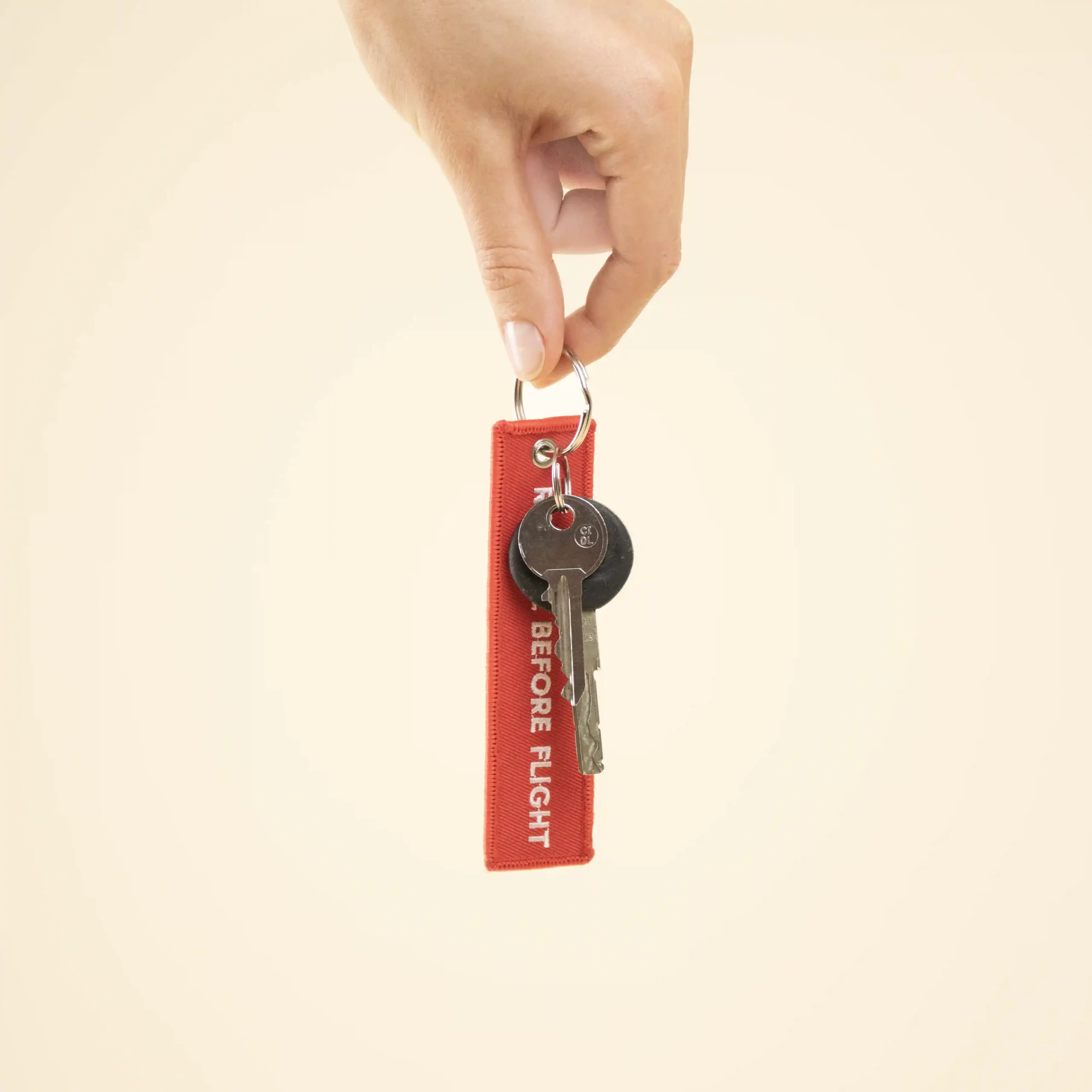 FILOS: Embroidered keychain. Full color printing.