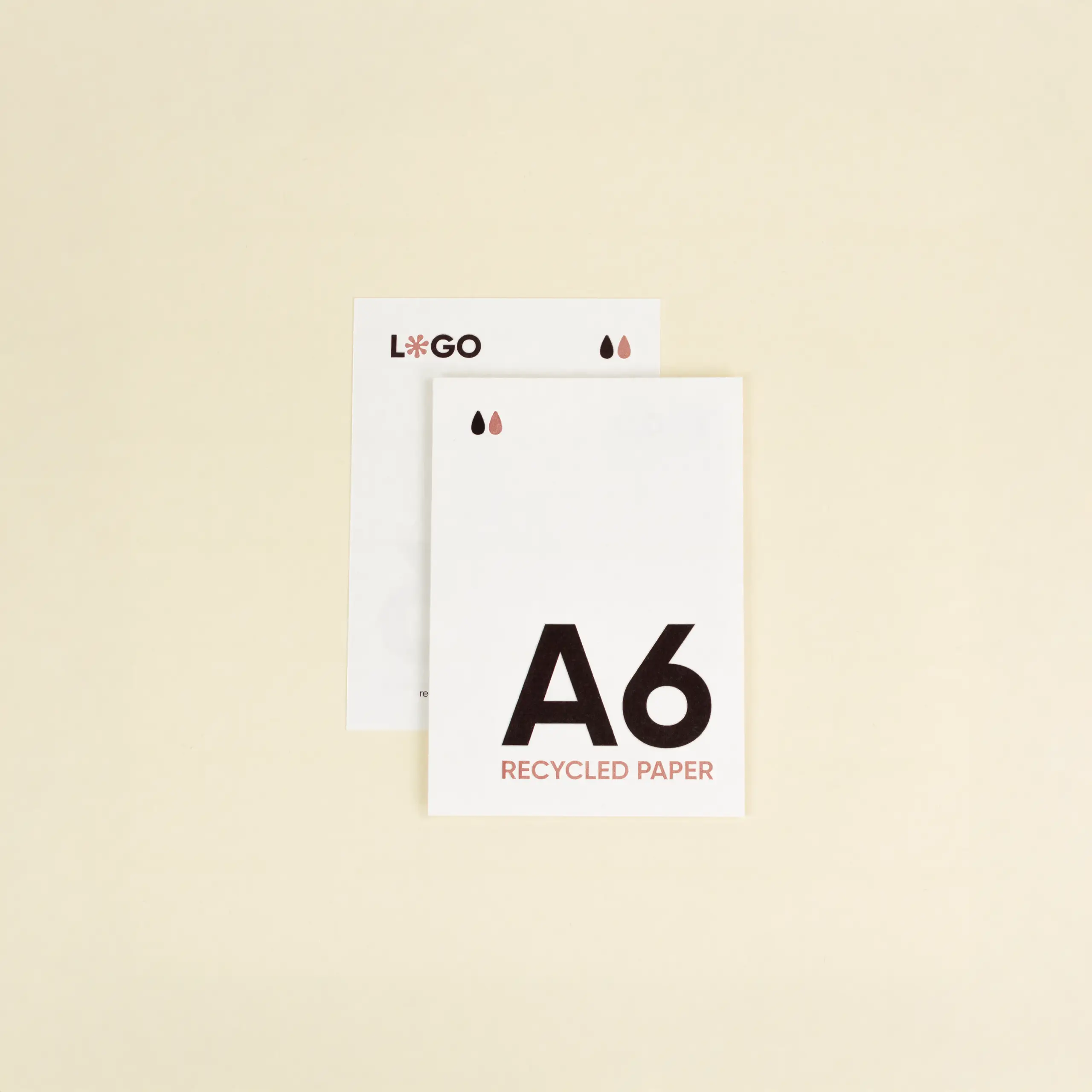 PAPEL ECO: Tarjeta A6. 10,5x14,8 cm.
