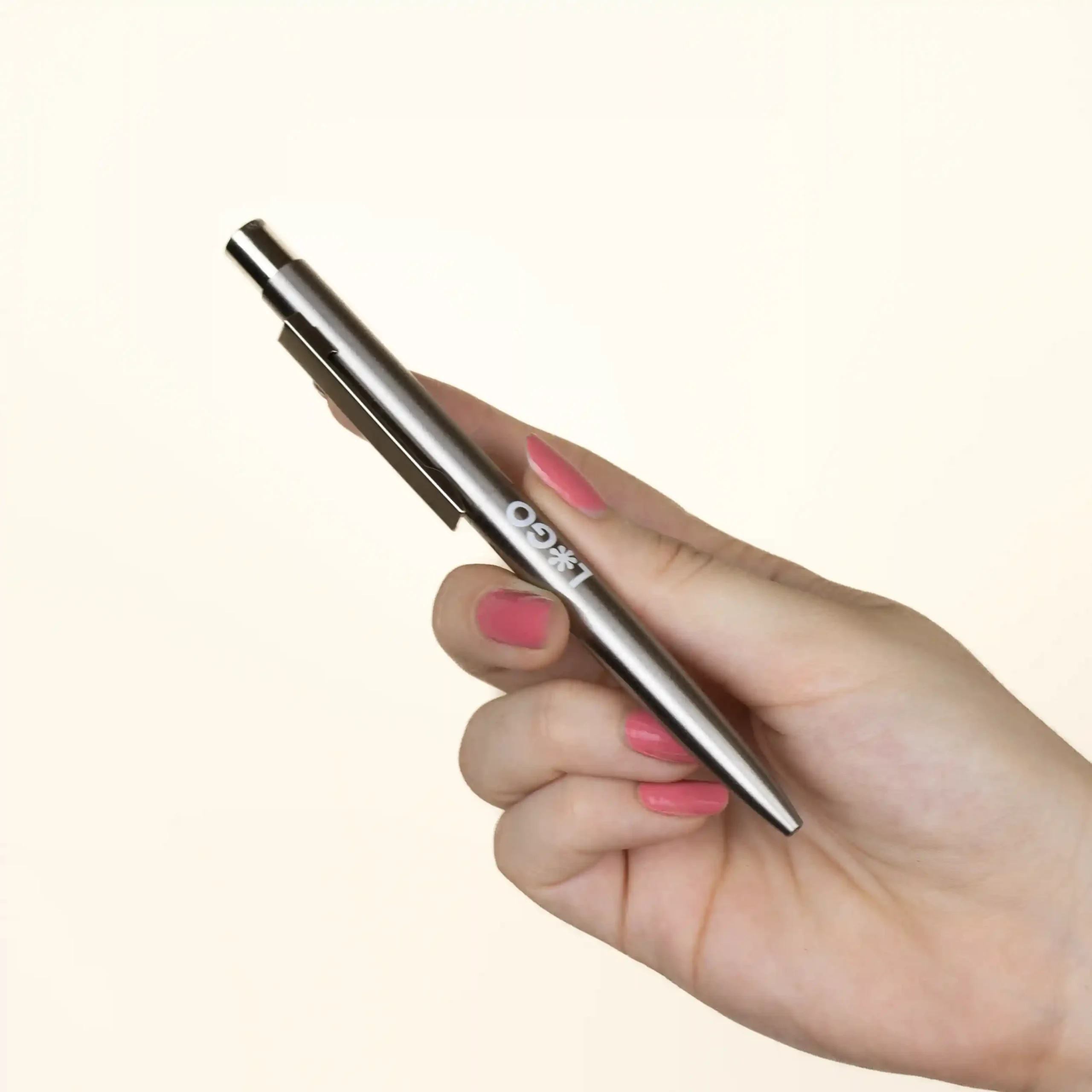 [006014] GATSBY: Recycled stainless steel pen. One-colour printing