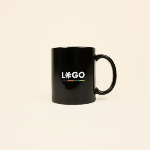 [004012] IRIS: Taza de cerámica negra. Impresión todo color